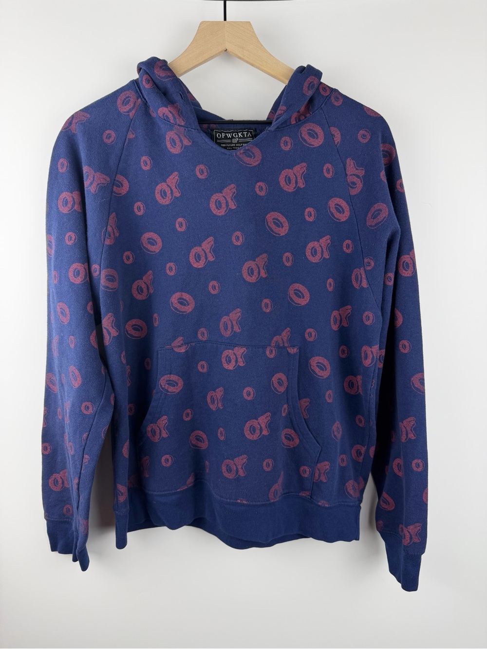 Odd Future OFWGKTA Men’s Unisex All Over OF Graphic Donut Hoodie Small